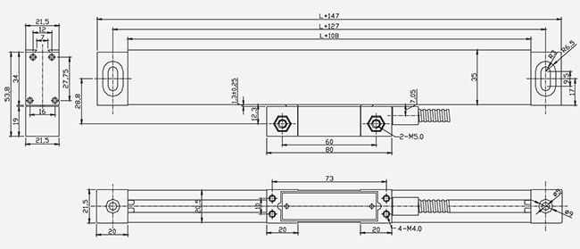 Lineare Skala digitaler Anzeige Easson GS20 1300-3000mm für Werkzeugmaschinen
